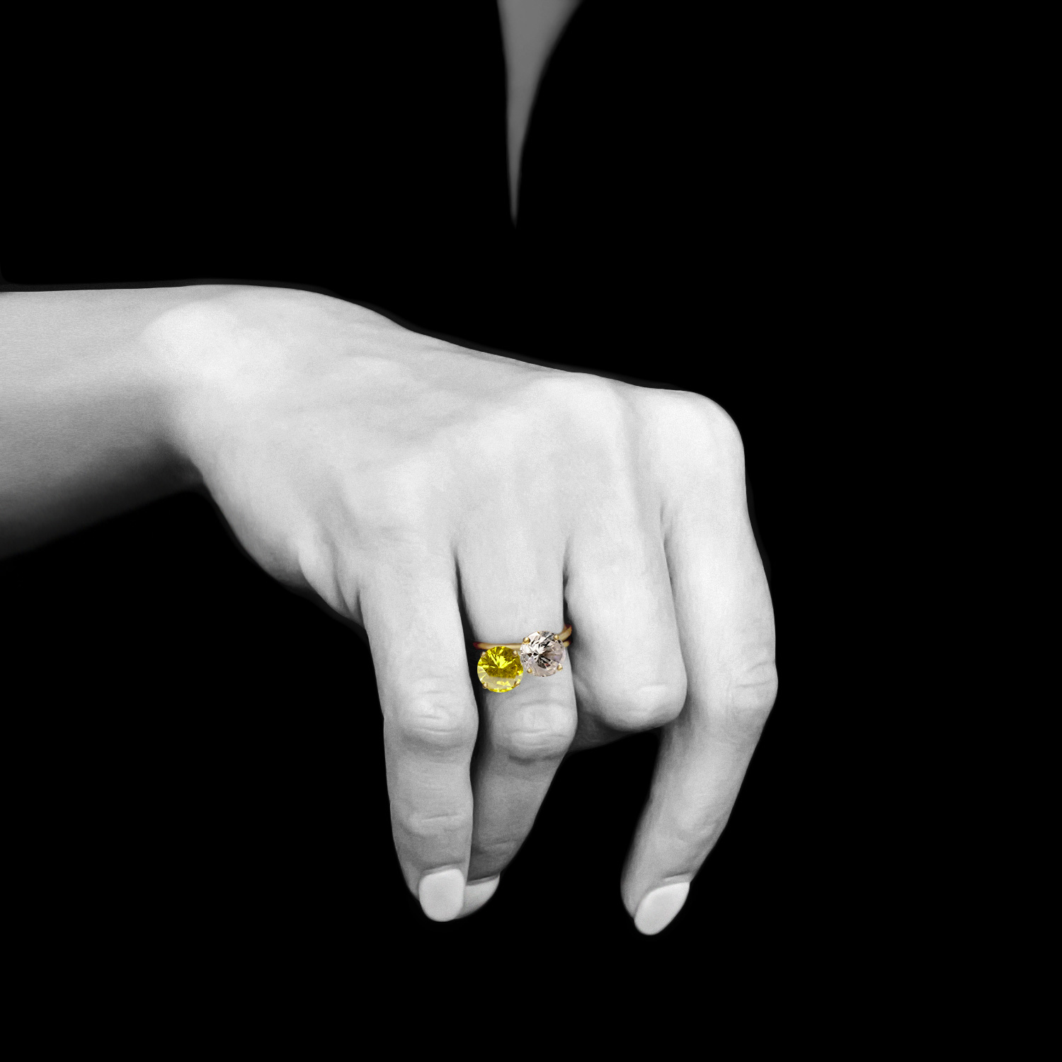 Pure White and Canary Yellow Sustainable Rings